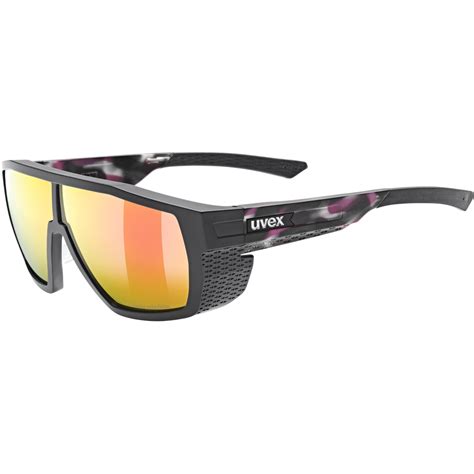 Uvex Mtn Style P Lunettes Black Pink Tortoise Matt Polavision Mirror Pink