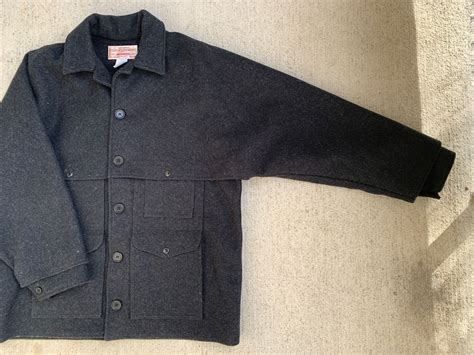 Filson Double Mackinaw Cruiser Coat 46 Dark Grey Xl X Gem