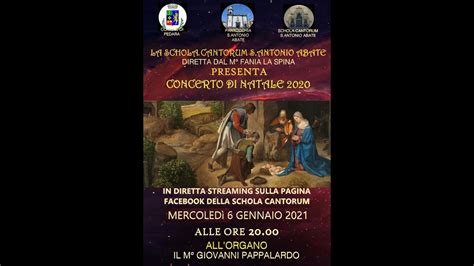 Concerto Di Natale 2020 Della Schola Cantorum S Antonio Abate Pedara