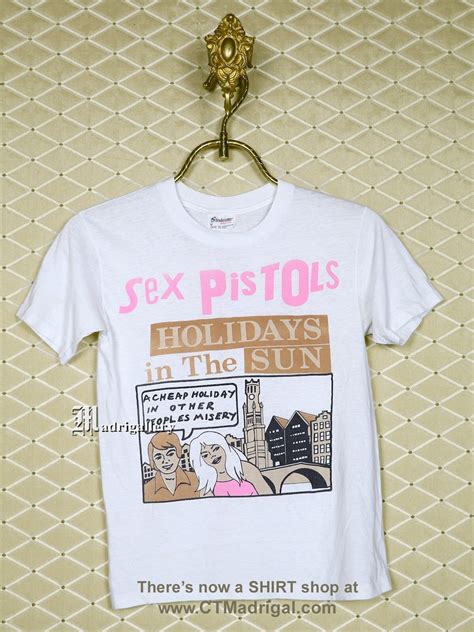 Sex Pistols T Shirt Vintage Rare Punk Tee Shirt White Soft Thin Ramones Johnny Rotten Sid