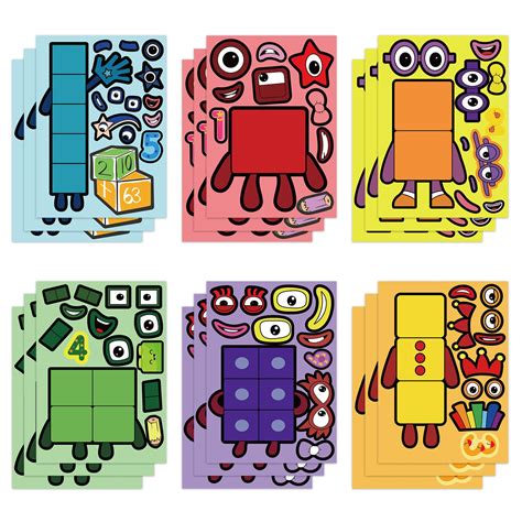36pcs Make Your Own Number Toys Stickers Sheet Number Birthday