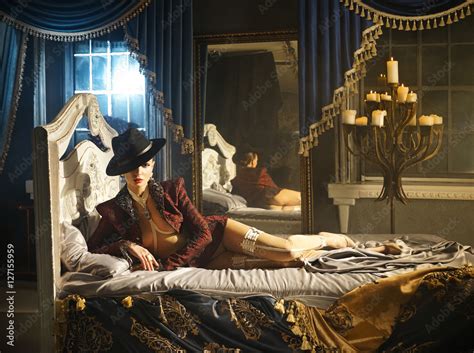 Sexy Woman In A Lingerie On The Bed Photos Adobe Stock