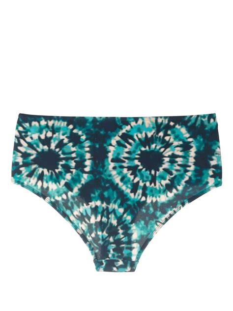 Marlies Dekkers Tie Dye High Waist Bikini Bottoms Blue Farfetch Uk