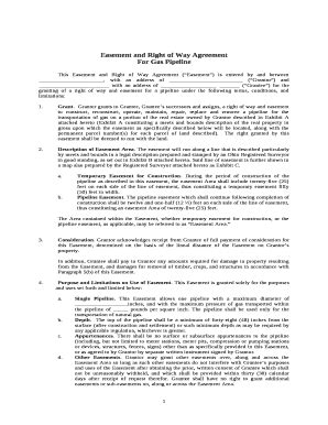 Right Of Way Easement Agreement Doc Template Pdffiller