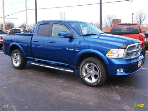 2009 Deep Water Blue Pearl Dodge Ram 1500 Sport Quad Cab 4x4 25299759 Photo 2