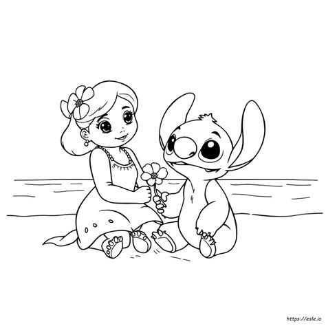 Desenhos Fofos Da Lilo E Stitch Para Colorir E Imprimir