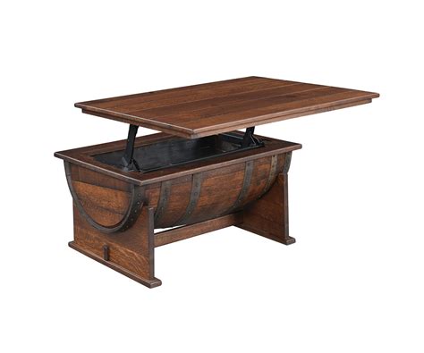 Deluxe Whiskey Barrel Coffee Table | Amish Mercantile