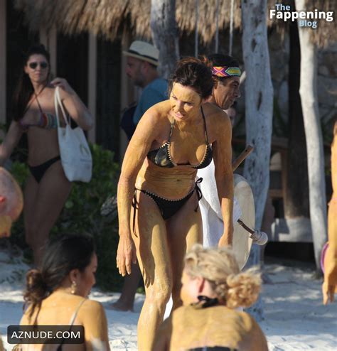 Luann De Lesseps Sexy Flaunts Her Beautiful Body In A Hot Black Bikini At The Beach In Tulum