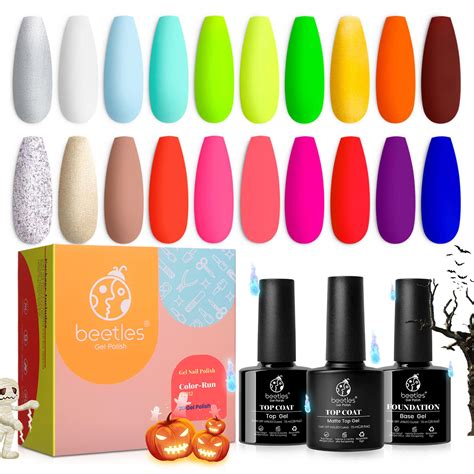 Buy Beetles Pcs Gel Nail Polish Kit Neon Nail Polish Hot Pink Magenta Lemon Green Soak Off