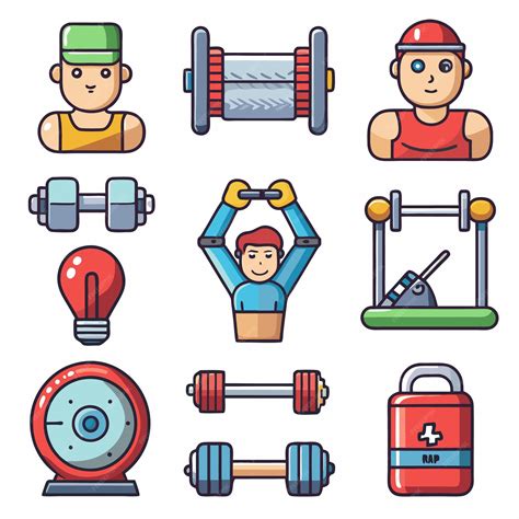 Essential Gym Equipment Icons for Fitness Enthusiasts | Premium AI