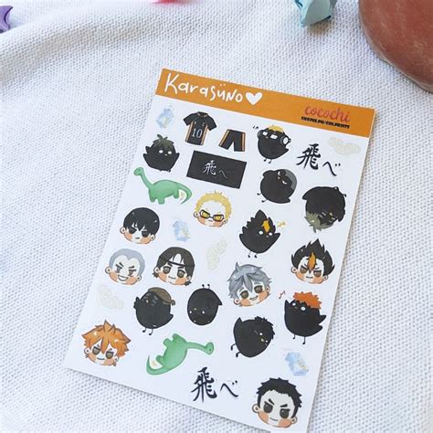 Haikyuu Schools Sticker Sheet Nekoma Karasuno Fukurodani Aoba Johsai