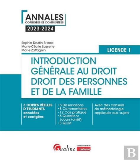 Introduction Generale Au Droit Et Droit Des Personnes Et De La Famille