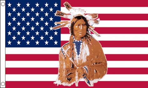 Natives American Flag Painted