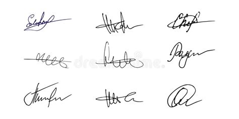 fake signature stock illustrations  fake signature stock