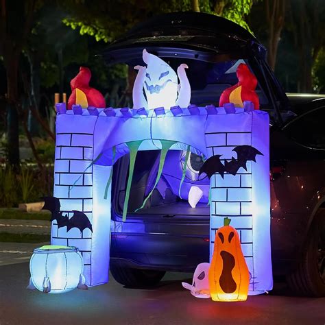 6ft Haunted Castle Trunk Or Treat Halloween Inflatable Joiedomi