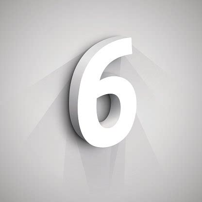 Vector 3d Number Six Stock Clipart | Royalty-Free | FreeImages