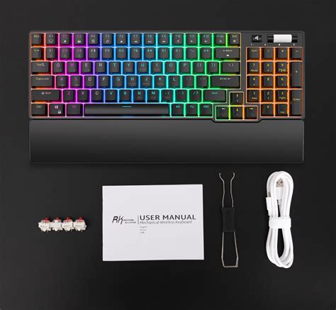 RK ROYAL KLUDGE RK96 Wireless Bluetooth 2 4G Gaming Mechanical Keyboard Three Mode RGB Hot Swap