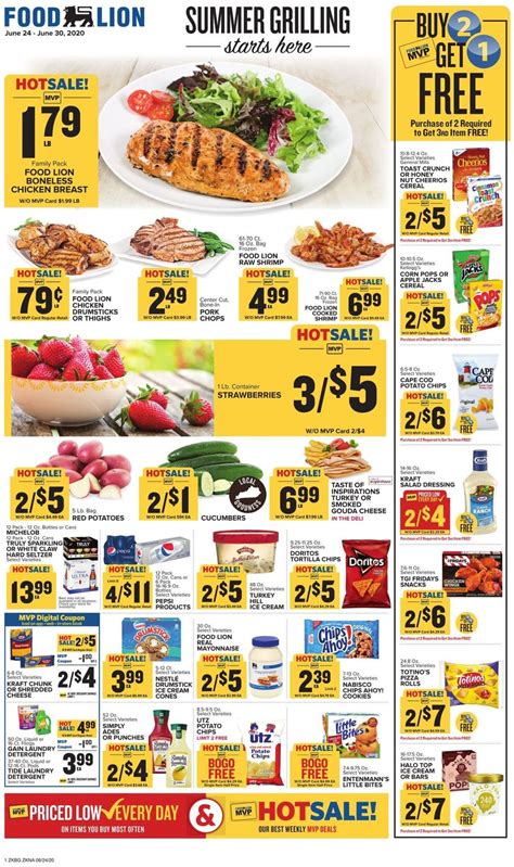 FOOD LION WEEKLY AD CIRCULAR - VALID 06/24-06/30/2020 | Food, Food lion