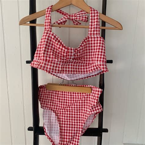 Other Vintage Gingham Bikini Poshmark