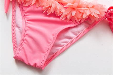 Y Teenager Girl Bikini Set Cute Flower Girls S Vicedeal