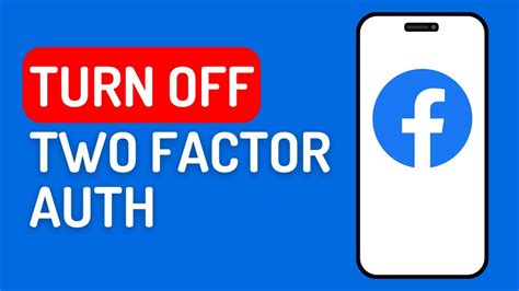 How To Turn Off Two Factor Authentication In Facebook Youtube