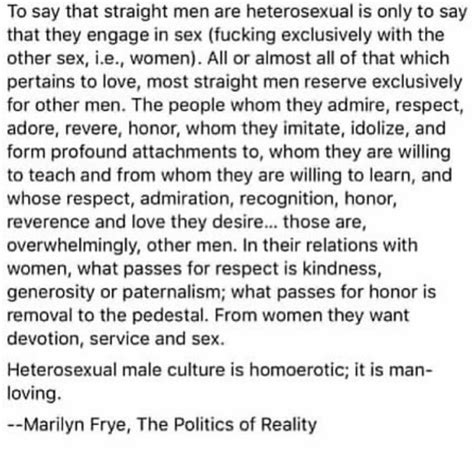 How True Do You Think This Quote Is Regarding Male Sexuality Do You