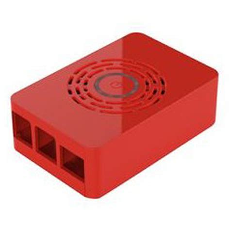 Caja para Raspberry Pi 4 Modelo B con botón de encendido Rojo Caja