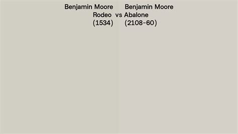 benjamin moore rodeo  abalone side  side comparison