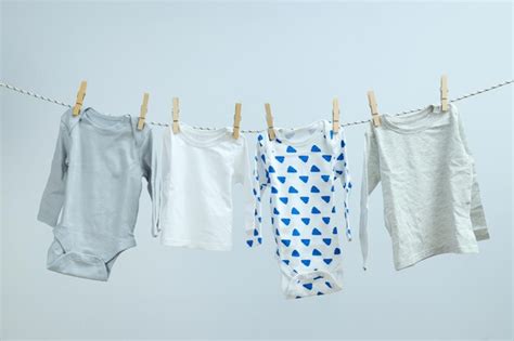 Premium Photo Washed Clean Clothes Are Dried On The Line
