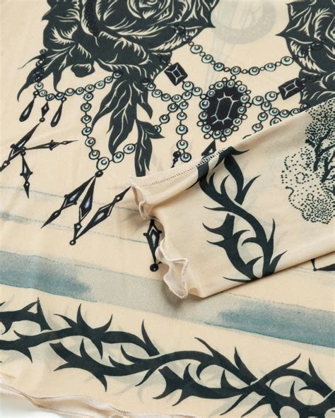 Jean Paul Gaultier Trompe L Oeil Tattoo Longsleeve Top Nude Grey Black