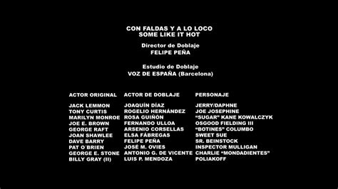 Con Faldas Y A Lo Loco Some Like It Hot European Spanish Voice Cast WILLDUBGURU
