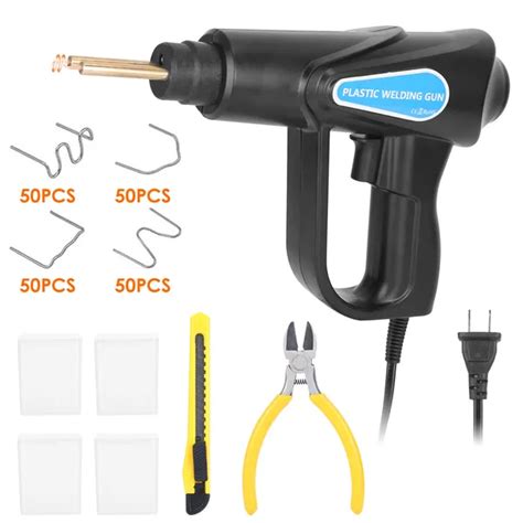 Dropship W Plastic Welder Car Bumper Repair Kit Hot Stapler Welding Gun Plastic Repair Machine