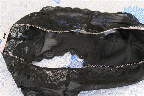 Victoria S Secret Sheer Black Bikini Panties Size Large