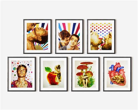 Set Of Gay Art Prints Male Nude Painting Of A Naked Man Limited Edition Gay Interest Art Print