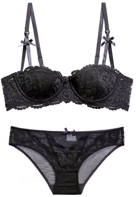 Buy Lycka Lmz Lady Sexy Bra And Panty Lingerie Set Black Online Zalora Malaysia