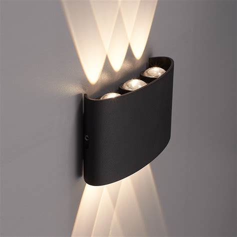 Dimmable Led Wall Light Tulsa Black Hoftronic
