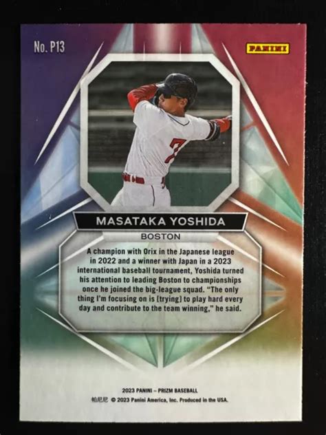 Carte D Insertion Masataka Yoshida Panini Prizm Prizmatic Boston