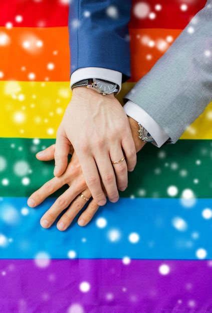 Pessoas Homossexualidade Casamento Entre Pessoas Do Mesmo Sexo Gay E Conceito De Amor Close