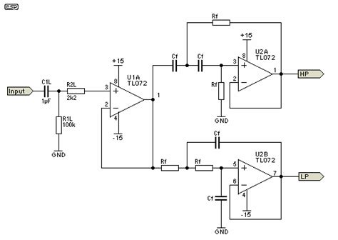 db octave crossover network basiccircuit circuit diagram