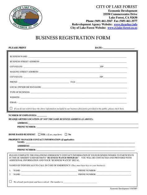 Pdf Business Registration Form Fill Online Printable Fillable Blank Pdffiller