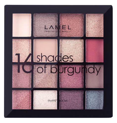 Палетка теней для век Lamel Professional 16 Shades of Burgundy | отзывы