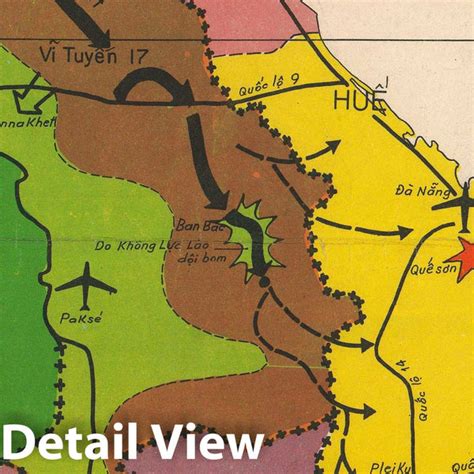 Historic Map The Ho Chi Minh Trail During The Vietnam War Vietnames