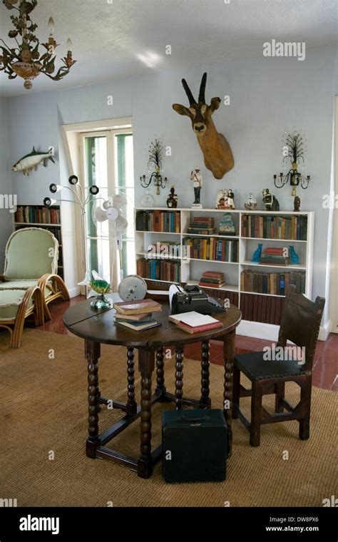 Desk where Ernest Hemingway wrote many books at the Ernest Hemingway Home & Museum, Key West ...