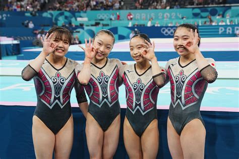 【体操】日本女子、4人で出場し予選合計162196点 直前合宿中に主将宮田笙子が代表辞退 体操 パリオリンピック2024写真ニュース