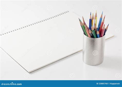 Colored Pencil And Sketchbook Stock Photo Image 23885760