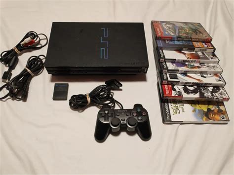 Sony PlayStation 2 PS2 Fat Console System Bundle Controller 1 Games