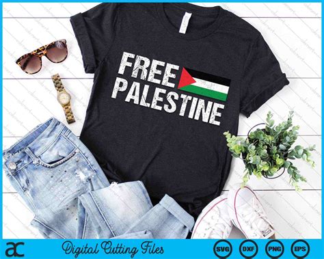 Free Palestine Vintage Distressed Palestinian Flag SVG Cutting Files