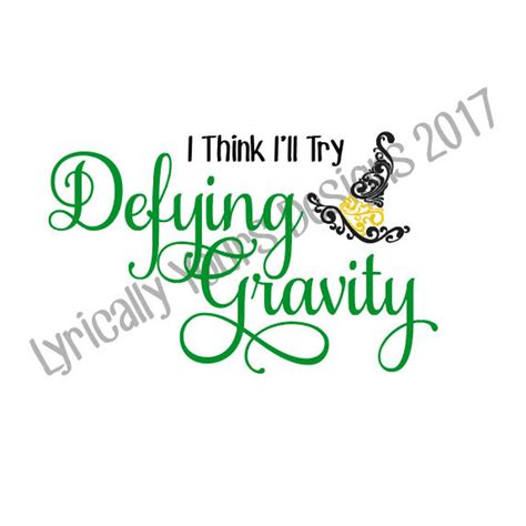 Wicked Broadway Musical Defying Gravity Svg Etsy