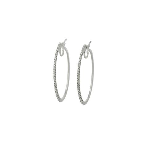 Boucles D Oreilles Cr Oles Ovales En Or Et Diamants