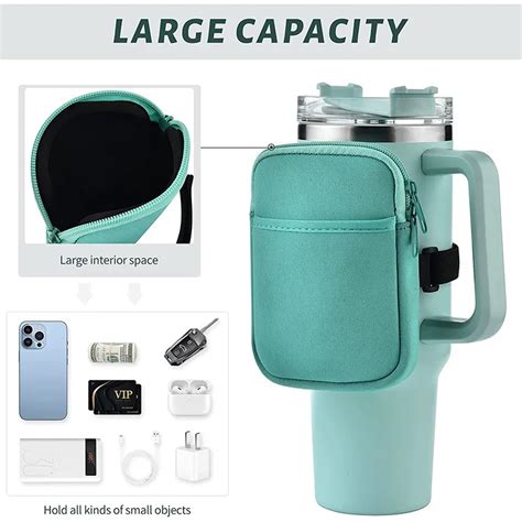 Custom Neoprene Tumbler Pouch Portable 20oz 40oz And Tumbler Cup Sleeve